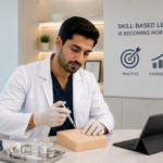 Healthcare professional gaining hands-on clinical skills during aesthetic medicine training to build practical expertise and career growth.