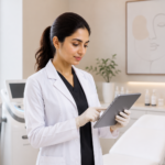 Female doctor balancing career growth, financial independence, and personal life through clinical cosmetology and aesthetic medicine training.